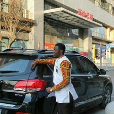 Kente  White Cotton Men's Long Sleeve Shirt Men's African Clothing Men's Wear