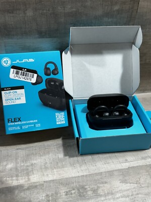 JLab Flex True Wireless Bluetooth Open-Ear Earbuds - Black