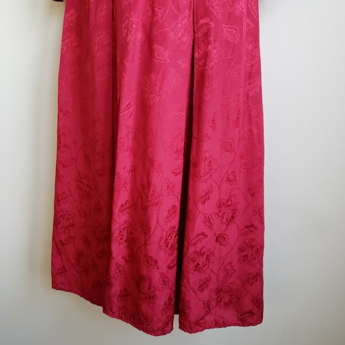 Gunne Sax Jessica McClintock Vintage Sz 5 Burgundy Floral Damask Pleated Dress - Picture 10 of 12