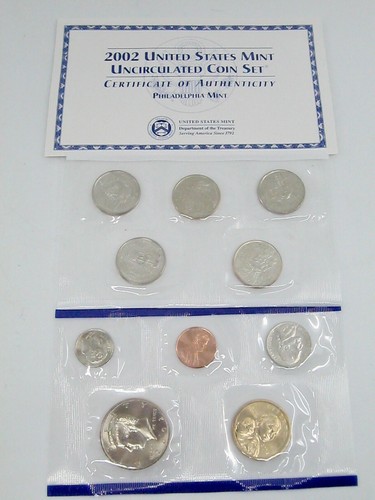 4 Uncirculated Mint Sets 1972 1991 2002 Coins Denver Philadelphia San Francisco - Picture 4 of 10