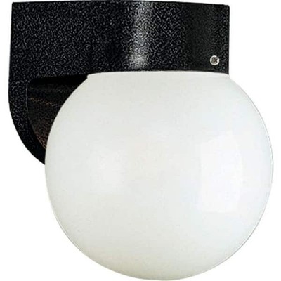 Progress Lighting 1-Light Outdoor Wall Sconce Modern Black White Acrylic