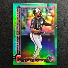 2025 Topps Update Johnathan Rodriguez Green Holo Foil /99 Guardians