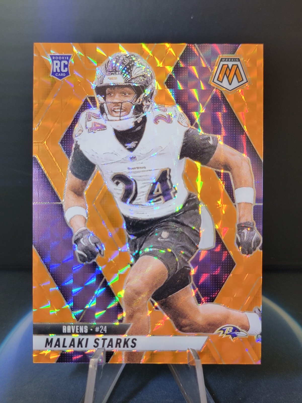 2025 Mosaic Malaki Starks Orange Mosaic /199  #347