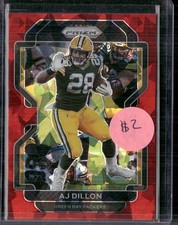 2021 Panini Prizm #140 AJ Dillon Red Ice
