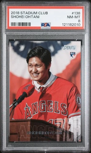 2018 Stadium Club #138 Shohei Ohtani PSA 8 RC