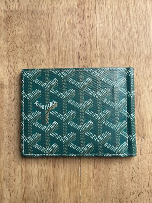 GOYARD Saint Thomas Money Clip / Bill Fold Wallet - Green With Box