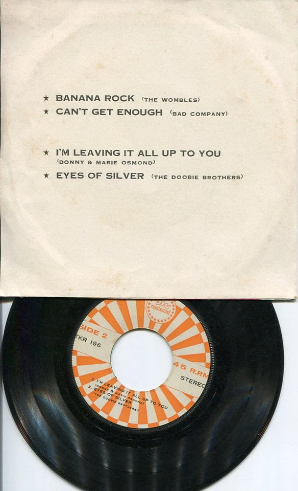 The Wombles /Bad company /Donny & Marie Osmond /The Doobie Brothers THAI EP 7" - Image 3 of 3
