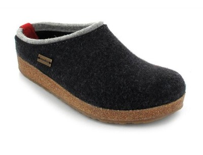 HAFLINGER  Kris Unisex Clogs | Grizzly, Graphite/Gray