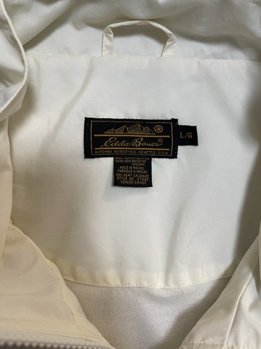 Chaqueta de golf vintage Eddie Bauer L 1/4 cremallera con capucha suéter empaquetable grande - Imagen 2 de 6