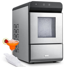 Gevi 1000C Countertop Nugget Ice Maker with Viewing Window, Stainless Steel