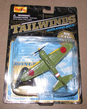 Green Japanese Mitsubishi A6M2 Zero Diecast Military Airplane Maisto Tailwinds