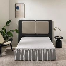 Bed skirt  Queen size pleated bed skirt with corner split design