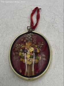 Cideart Bubble Glass Frame Dried Floral Arrangement Decorative Shadow Box