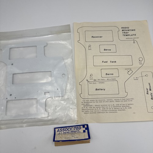 Vintage Team Associated RC250 RC300 Plastic Radio Tray 2512