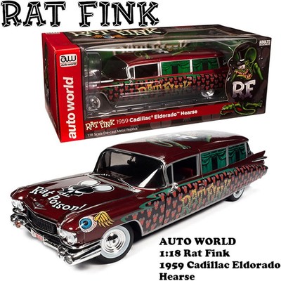 ミニカー RAT FINK 1959 CADILLAC ELDORADO HEARESE Rat Fink Auto World 1/18 1959 Cadillac Eldorado Hearese