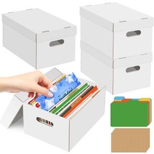 4Pack Greeting Card Storage , Greeting Card Organizer with 20 Dividers Holds ...