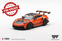 (Pre-Order) Mini Gt #1304 Porsche 911 (992) GT3 Rs Weissach Gulf Orange Lhd