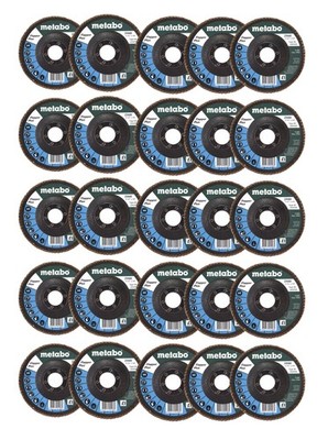 Metabo 629420000 4-1/2'' Flapper Plus 60 7/8 T29 Fiberglass Flap Disc (25 pack)