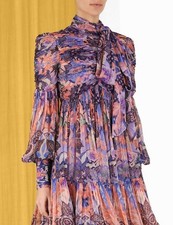 Zimmermann BNWT CELESTIAL RUCHED MINI DRESS size 1 Au 10 Uk 10 Us 6 rrp $995