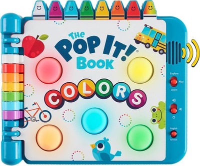 Chuckle & Roar Pop It Book Colors Interactive Learning Toy