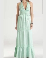 New NEW GUESS BY MARCIANO HOLLY LINEN MAXI LONG HALTER 0 XS