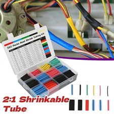 560Pcs Heat Shrink Tubing Insulation Shrinkable Tube 2:1 Wire Cable Sleeve Kit