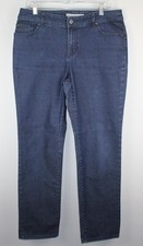 CHICO'S PLATINUM DENIM Women's Mid-rise Denim Jeans/Pants SZ 1.5 Reg Zip Pockets