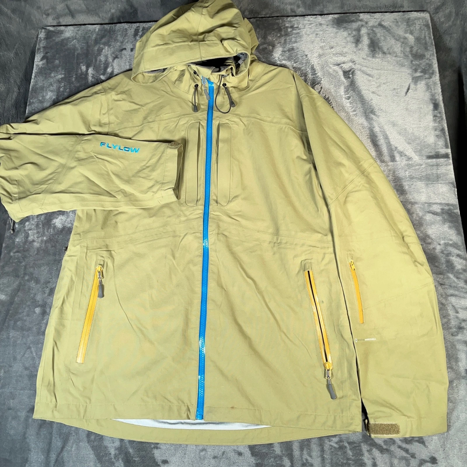 Flylow Jacket Mens Medium Green Hardshell Ski Snow Waterproof Huckberry Quantum - product detail image 1