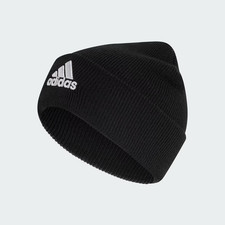 adidas Logo Beanie Winter Hat Black One Size RRP £23.00