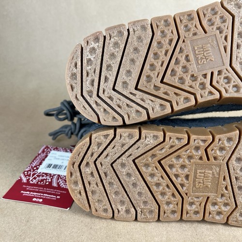 MUK LUKS Womens 8 Hoboken Ankle Boots Faux Fur Lined Cable Knit Heather Grey NWT - Picture 16 of 18