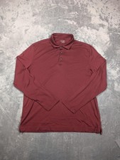 UNTUCKit Polo Shirt Mens Extra Large Burgundy Long Sleeve 100 Cotton Casual