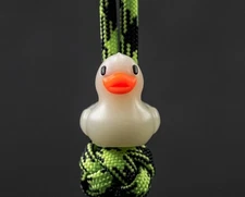 RARE Urban EDC Lucky Duck - Glow In The Dark Lanyard Bead USA MADE Polymer Resin
