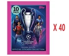Champions League 2021-2022 Lot 40 Packs Stickers Topps