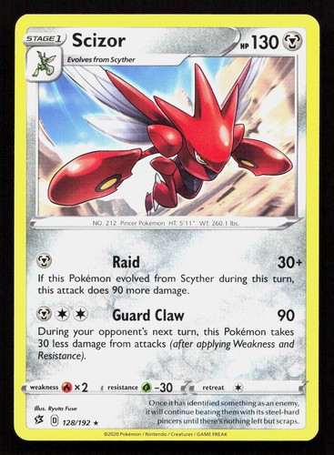 SCIZOR 128/192 Pokemon REBEL CLASH