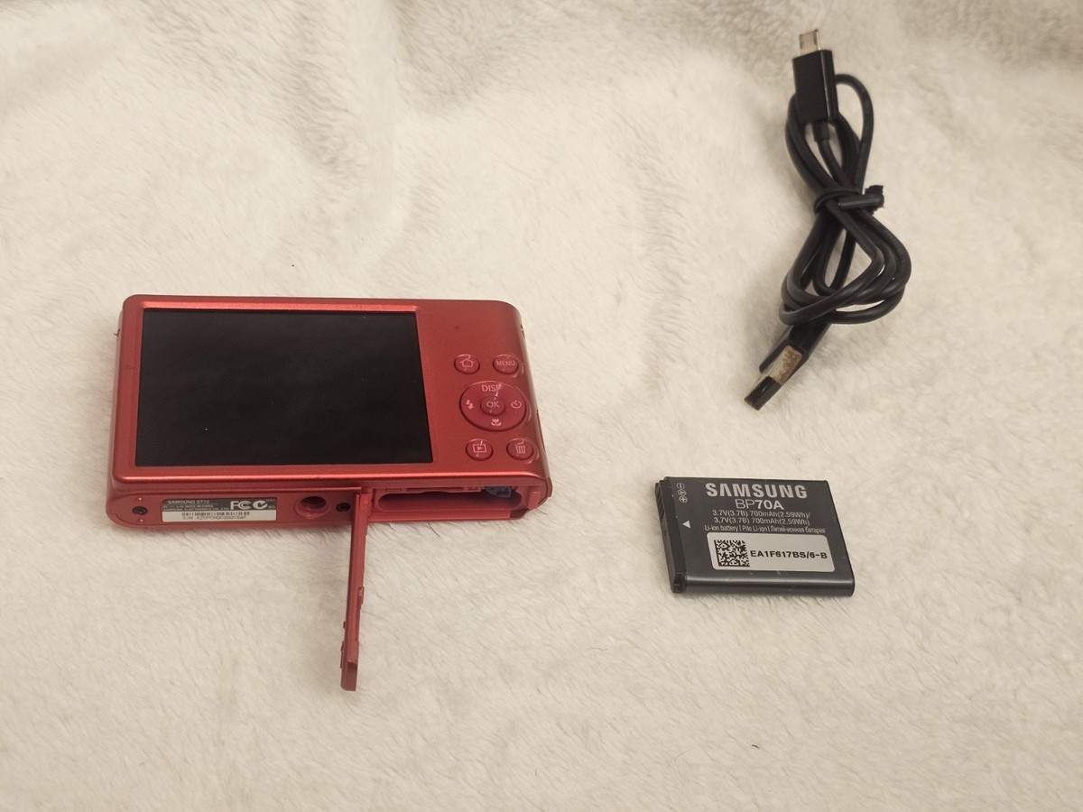 Samsung ST72 16.2MP HD Red Digital Camera with Battery & Charger