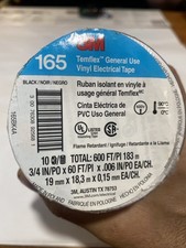 3M 165 3/4 in W x 60 ft Vinyl Electrical Tape Black - 10 Roll