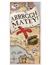 Beistle Treasure Map Door Cover, Pirate Themed Birthday Party Decorations, Fa...