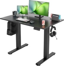 Electric Standing Desk Adjustable Height,40x24Sit Stand Desk with T-Shaped Frame