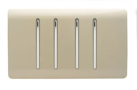 Trendi Switch 4 Gang Light Switch Champagne Gold Screwless Matte - Image 2