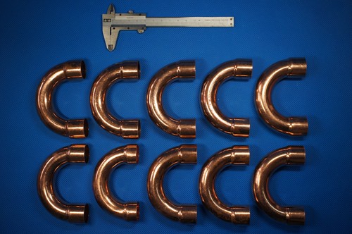 HVAC Copper Fitting CxC 180° U-bend elbow 7/8" Flaring ID 22.2mm