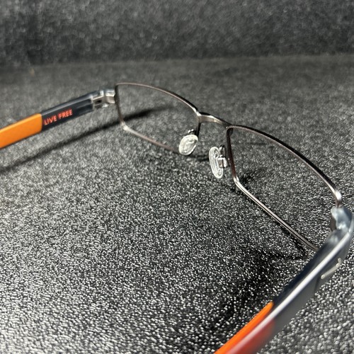 New Nike Eyeglasses 8167 075 Matte Gun Metal Grey Flake / Orange 54-17 140 - Picture 15 of 24