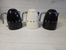 3 x Smeg KlfLF03Bluk + Klf01Cruk + KLF03BLUK Kettle Black Cream 1.7L **Read**