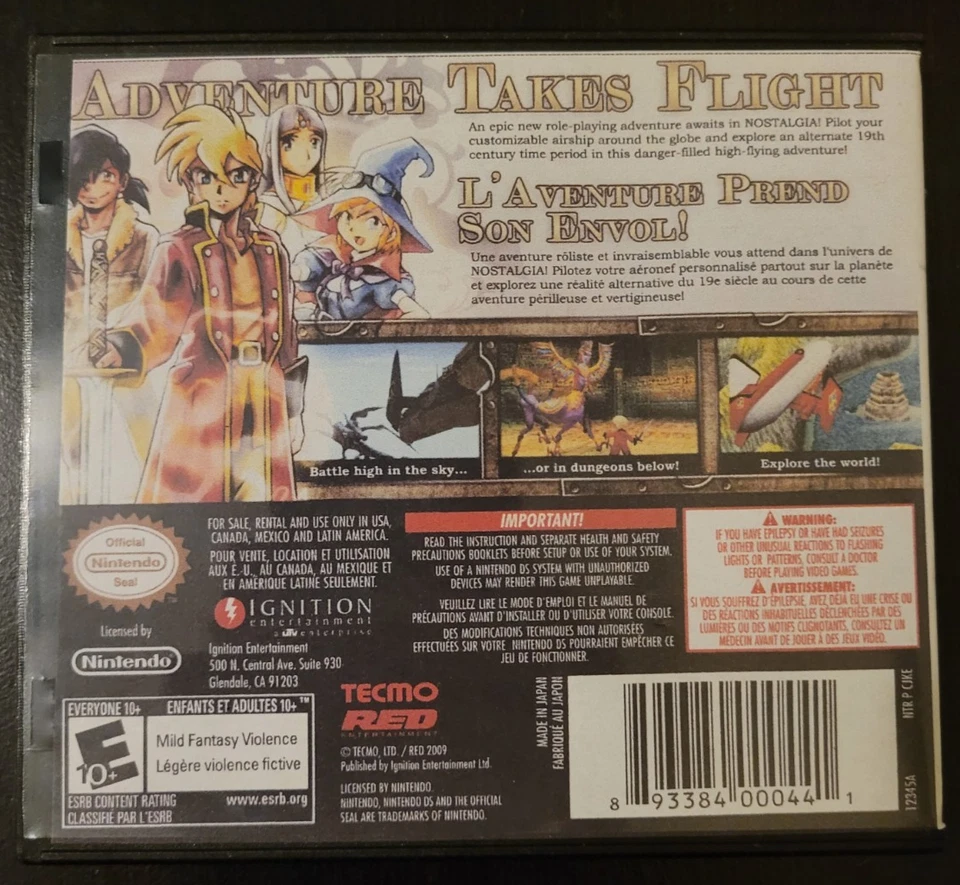 Nostalgia (Nintendo DS, 2009) Sin manual probado y funcionando Foto 2 de 4