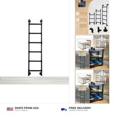 Wall Mounted Ladder 7 ft for Attic Loft Bunk Bed Window Iron Metal Pipe Frame...