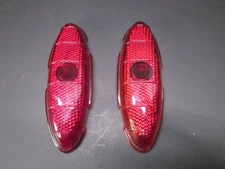 Pair of Stimsonite FRST48 Red Light Covers – Vintage Reflector Lenses – No Crack