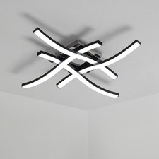 LED Ceiling Light Modern Lighting Fixture Curved Design Bedroom Living Room Bar