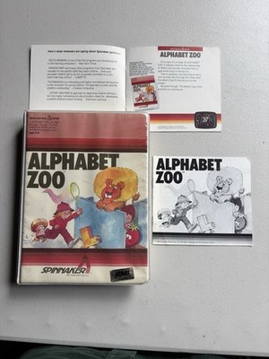 Atari 400/800 Alphabet Zoo Video Game Cartridge  (Game Tested On Atari 400)