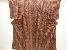 7743077: JAPANESE KIMONO / ANTIQUE KIMONO / TAISHO ROMAN STYLE / ABSTRACT STRIPE