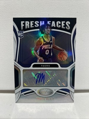 2020-21 Panini Certified Fresh Faces Signatures Tyrese Maxey #FS-MAX (AU, RC)