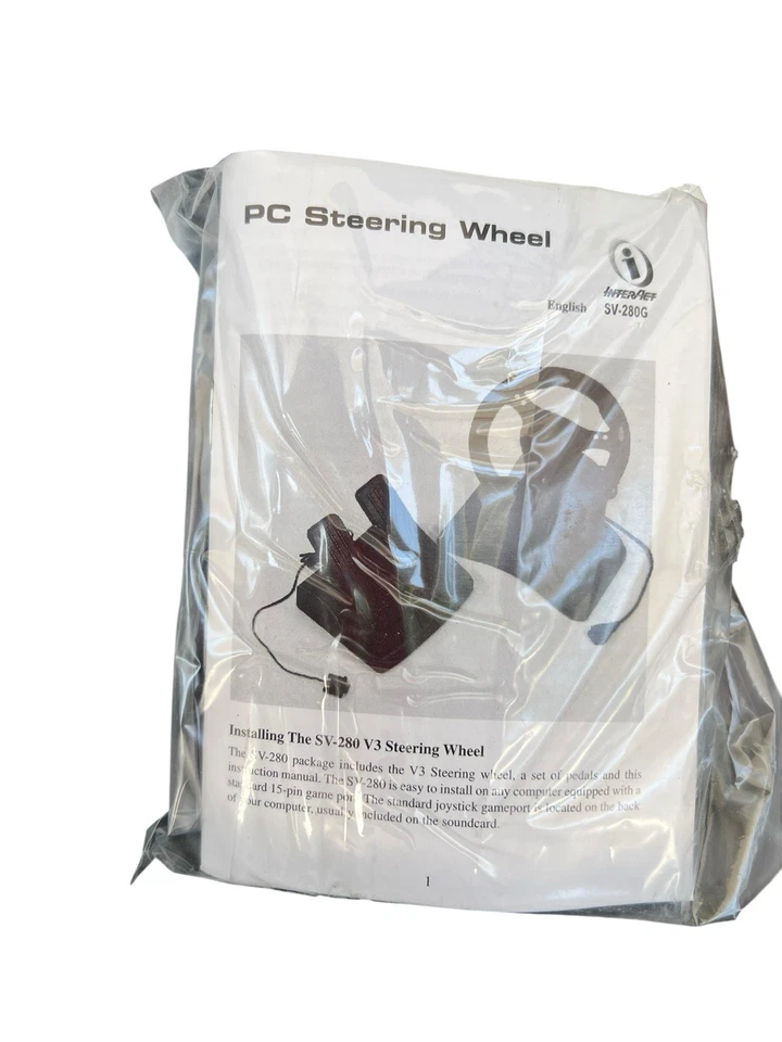 INTERACT SV-280 V3 Racing Wheel for DOS And Windows PC Computer Video Games - Image 3 of 4